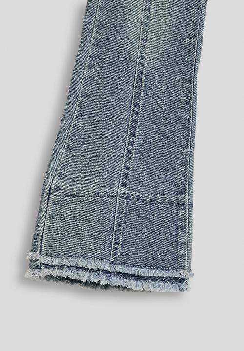 Pop Candy - Panelled bootleg jeans - blue