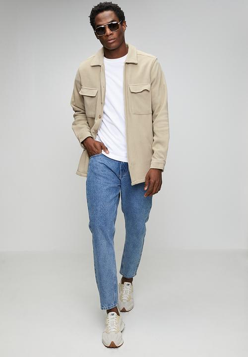 Brave Soul - Fleece Overcoat - Mushroom