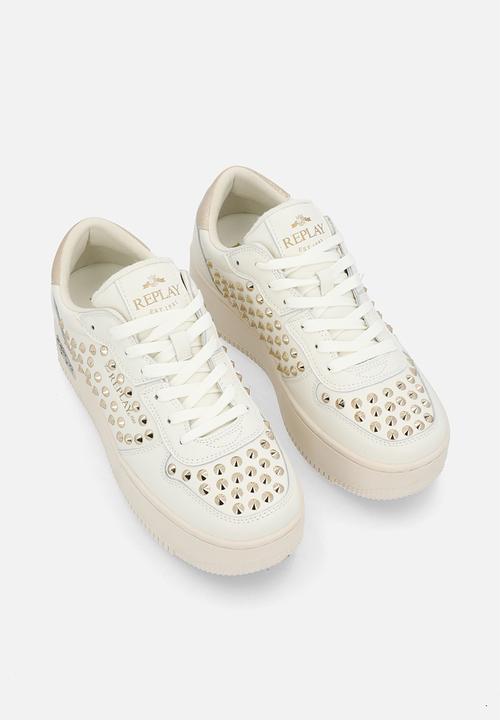 Replay - Epic High Studs - Off White/Plat