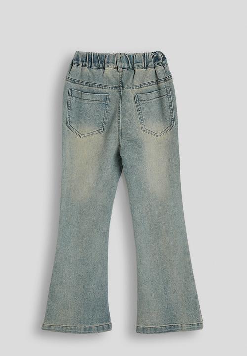 Pop Candy - Elasticated waist bootleg jeans - blue