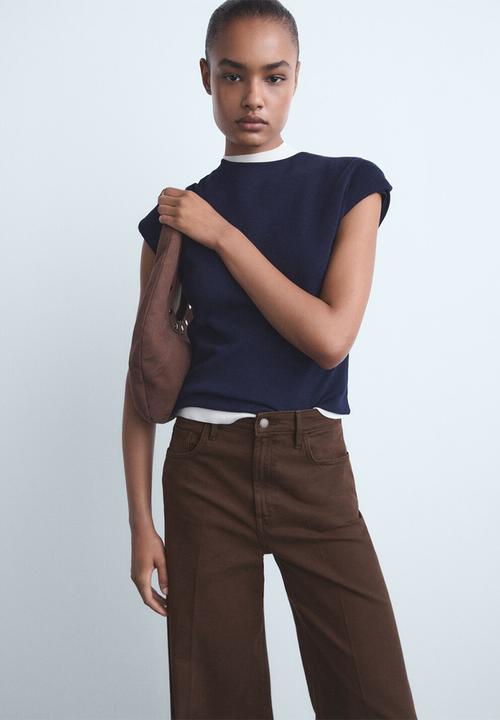 MANGO - Jeans elise - dark brown