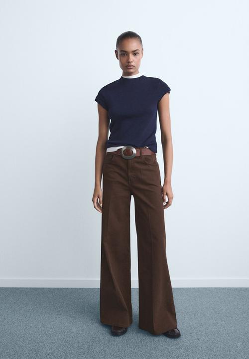 MANGO - Jeans elise - dark brown