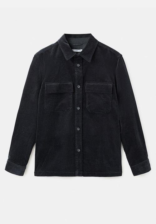 MANGO - Baku lux corduroy overshirt - midnight navy