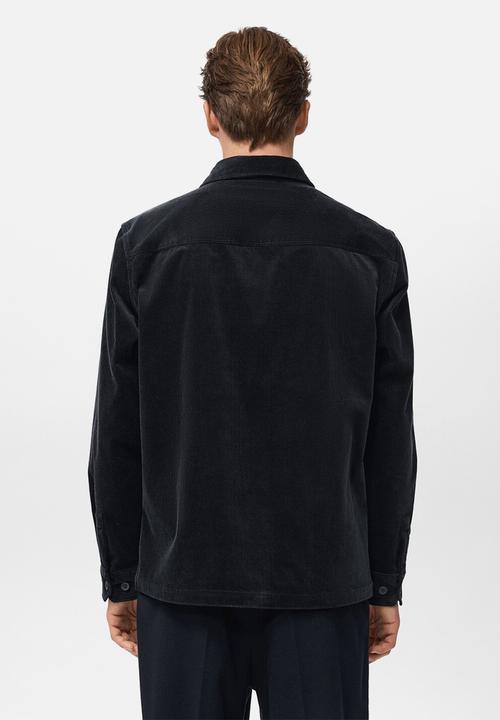 MANGO - Baku lux corduroy overshirt - midnight navy
