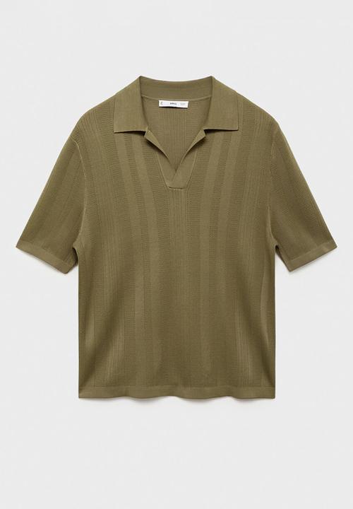 MANGO - Poloshirt MANFIO - Khaki