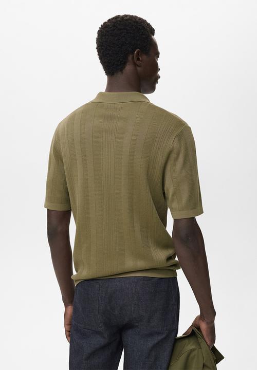 MANGO - Poloshirt MANFIO - Khaki