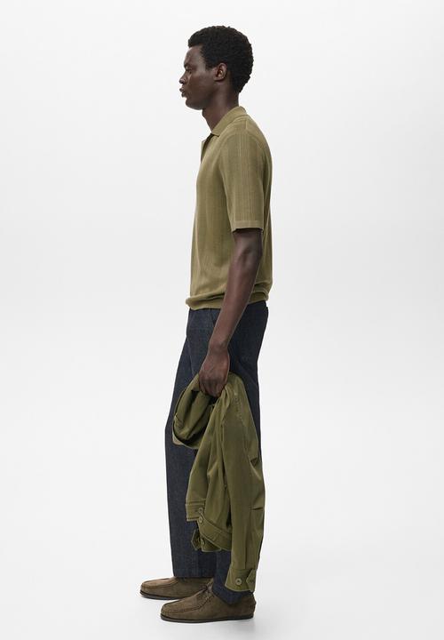 MANGO - Poloshirt MANFIO - Khaki
