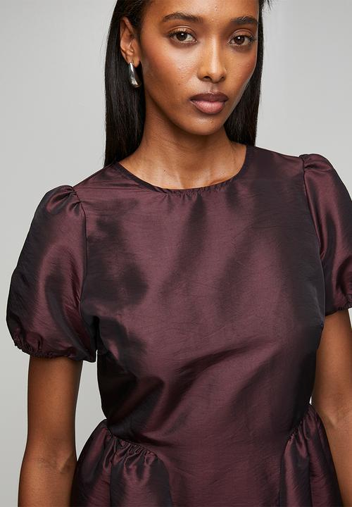 New Look - Ex text seam detail mini - burgundy