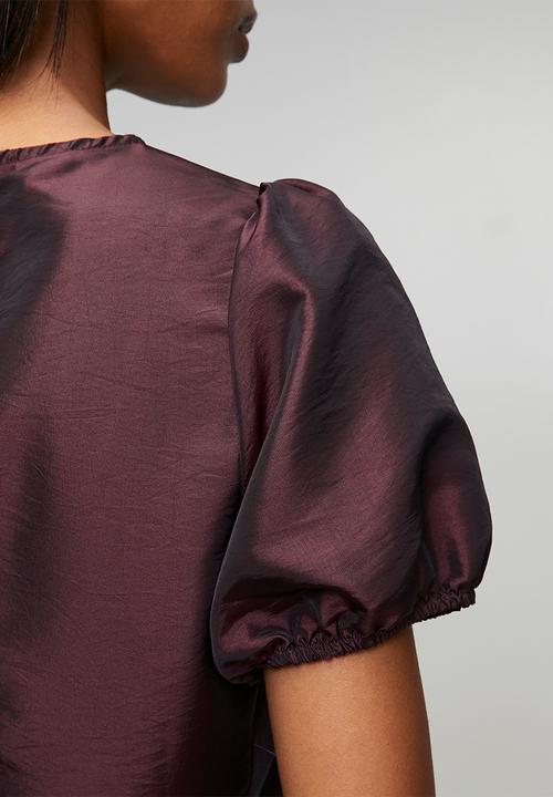 New Look - Ex text seam detail mini - burgundy