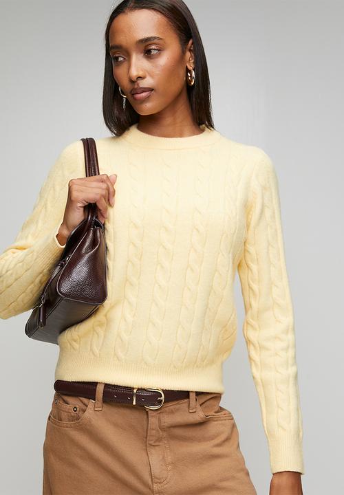 New Look - Cable jumper - lt yellow