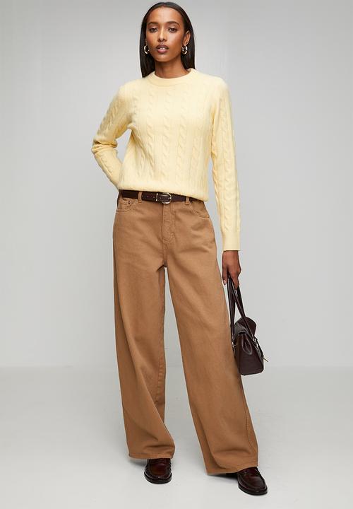 New Look - Cable jumper - lt yellow