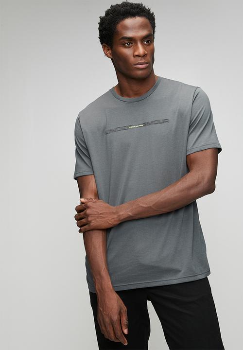 Under Armour - UA Blur  short sleeve Tee - Castlerock/Fade Green