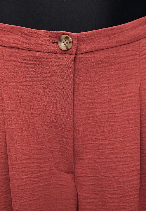 New Look - St cey tailoring wide leg pleat trouser - rust