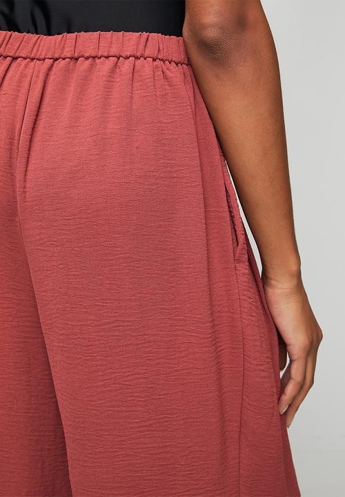 New Look - St cey tailoring wide leg pleat trouser - rust