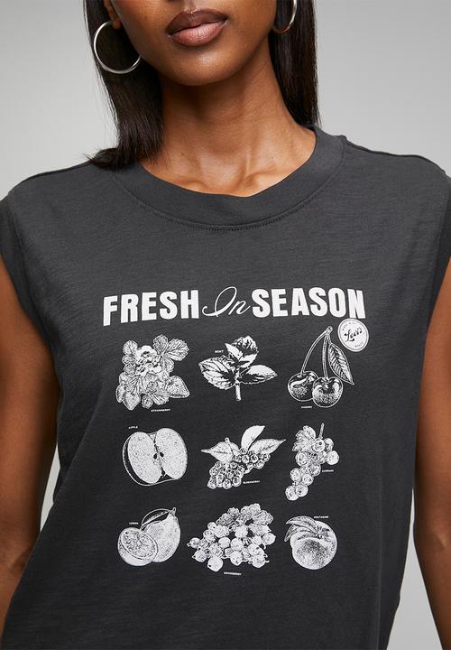 Levi’s® - Gr boxy tank - fresh in season grid pirate black