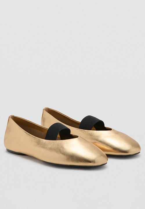 MANGO - Orio mary-jane pump - gold