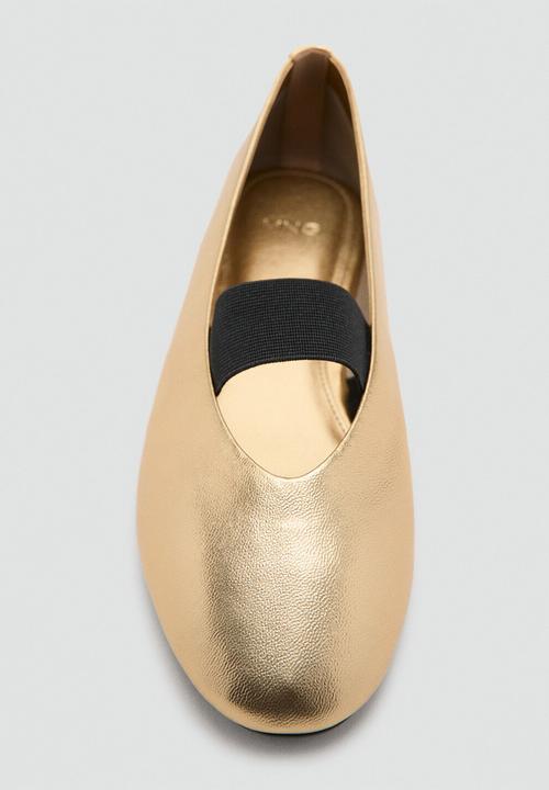 MANGO - Orio mary-jane pump - gold