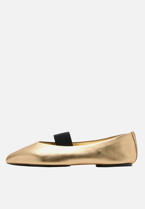 MANGO - Orio mary-jane pump - gold