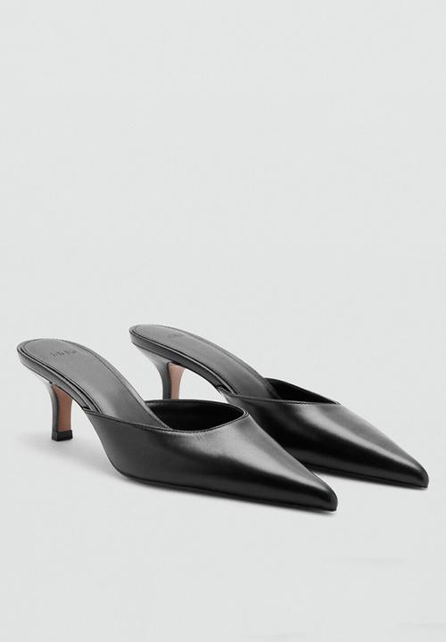MANGO - Muly closed toe mule - black