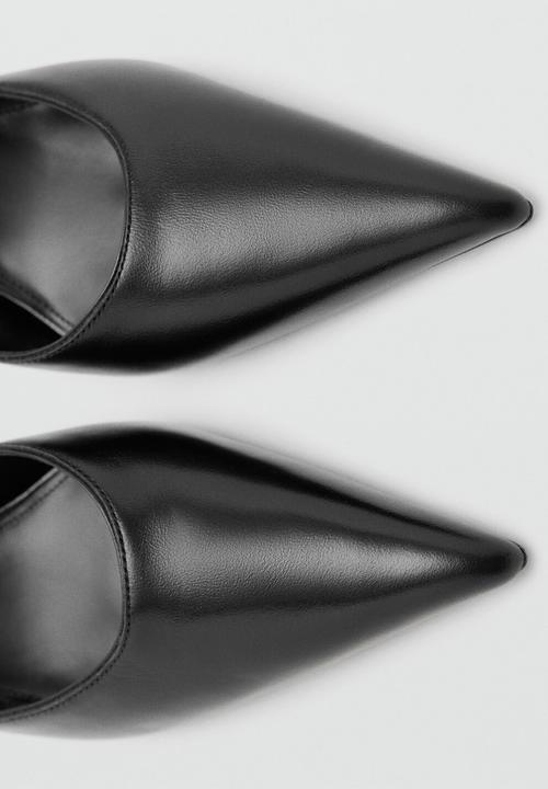 MANGO - Muly closed toe mule - black