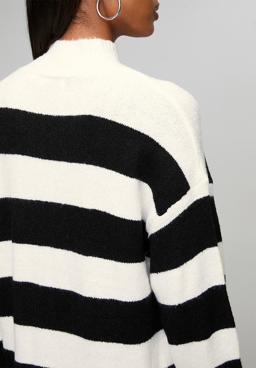 Brave Soul - Loose Fit Stripe - Ivory/Black