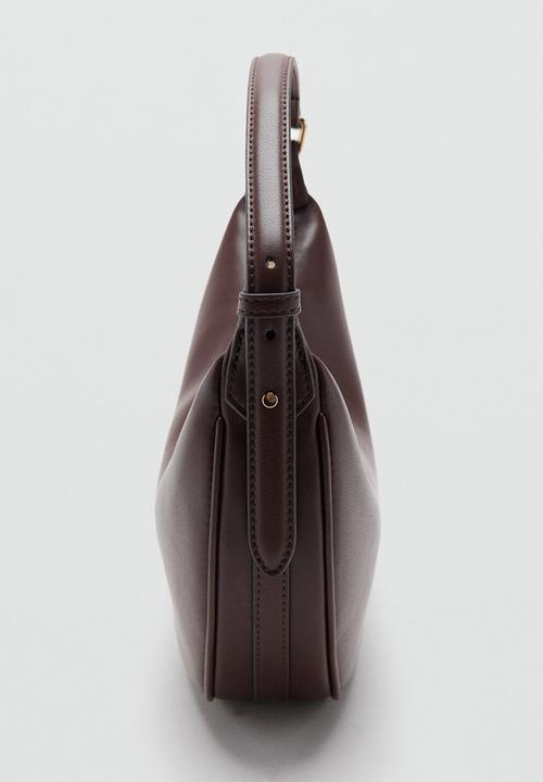 MANGO - Delia Handbag - Dark Brown