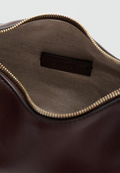 MANGO - Delia Handbag - Dark Brown