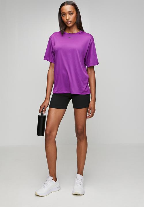 PUMA - W Tad Essential Relaxed Tee - Plum Wine