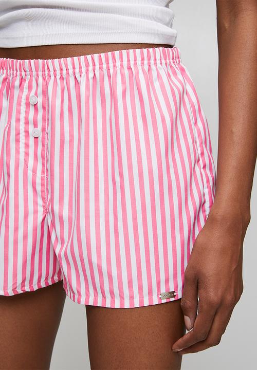 Jockey - Ladies woven short - pink stripe