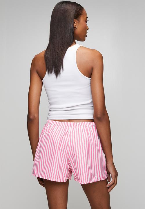 Jockey - Ladies woven short - pink stripe