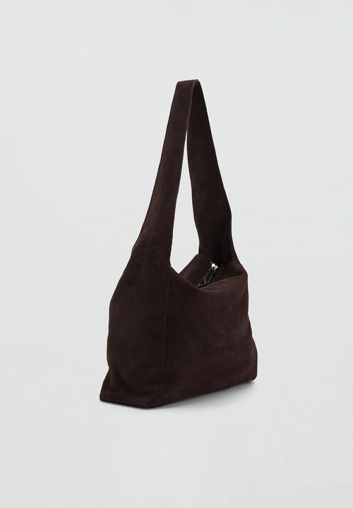 MANGO - Piramide shoulder bag - dark brown