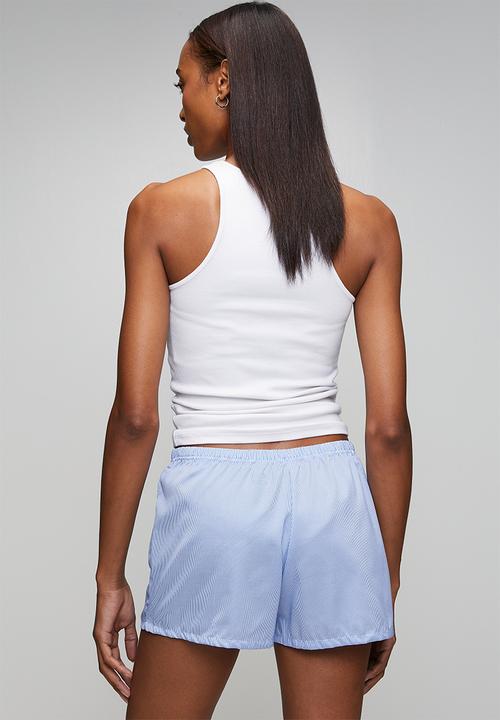 Jockey - Ladies woven short - navy stripe