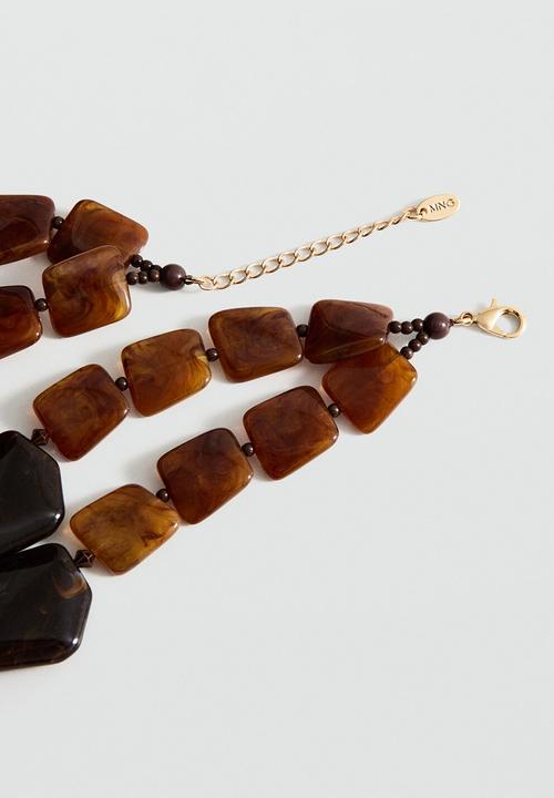 MANGO - Mirta Necklace - Brown