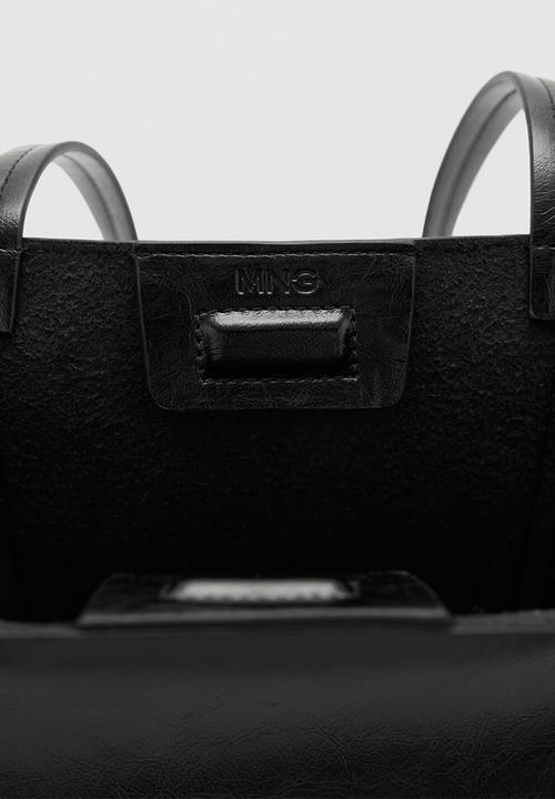MANGO - Oliver tote bag - dark black