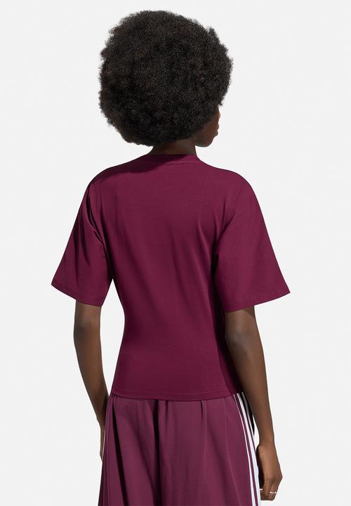 adidas Originals - Slim Short Sleeve Tee - Maroon