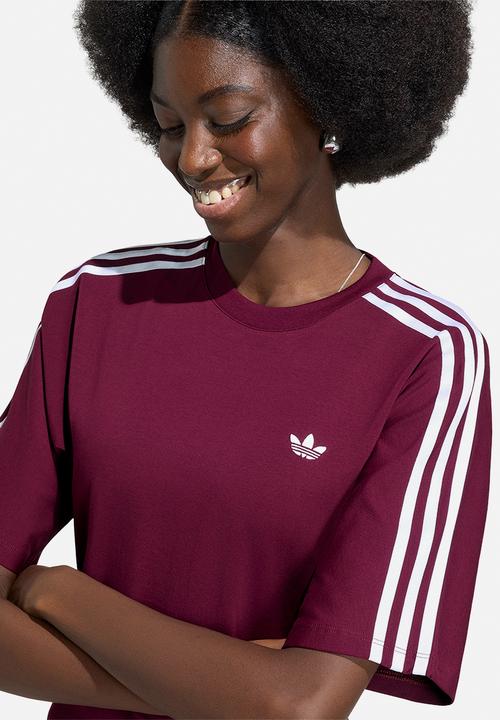 adidas Originals - Slim Short Sleeve Tee - Maroon