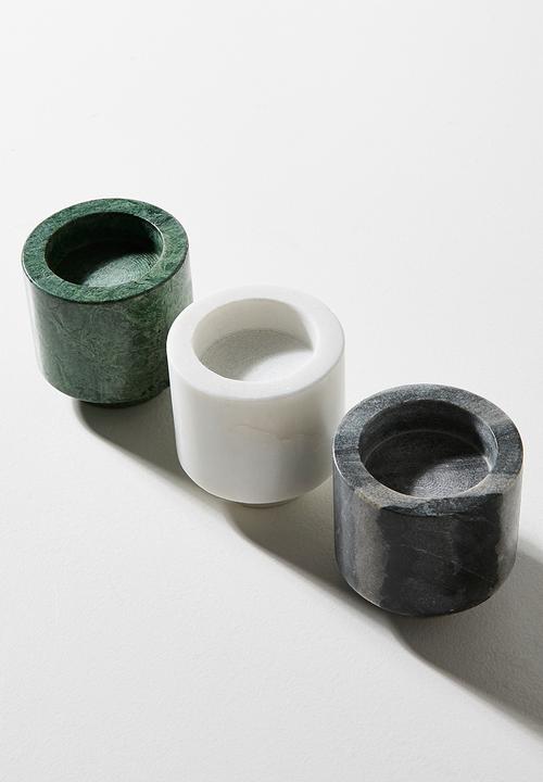 Sixth Floor - Stackable Marble Candle Holders - Multi
