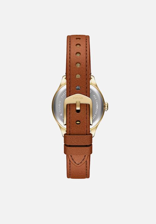 Fossil - Classic Gilmore Leather  Es5423 Watch - Brown & Gold