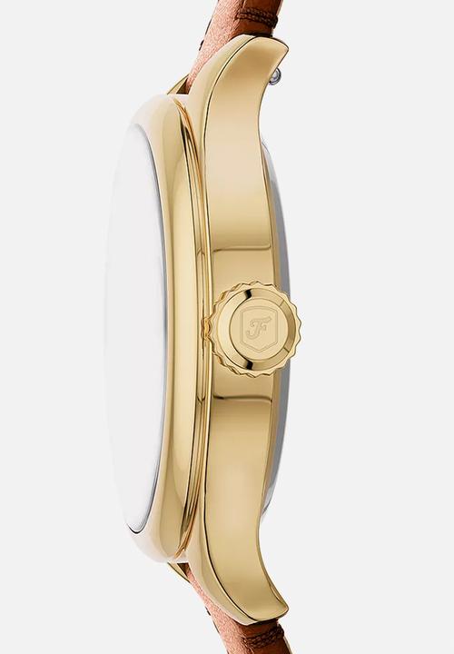 Fossil - Classic Gilmore Leather  Es5423 Watch - Brown & Gold