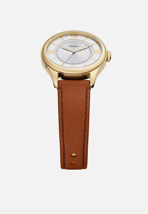 Fossil - Classic Gilmore Leather  Es5423 Watch - Brown & Gold