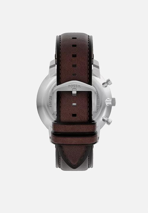 Fossil - Classic Neutra Leather Fs6129 Watch - Brown & Silver