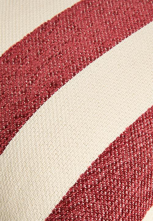 Haven & Earth  - Chenille Stripe Scatter - Garnet