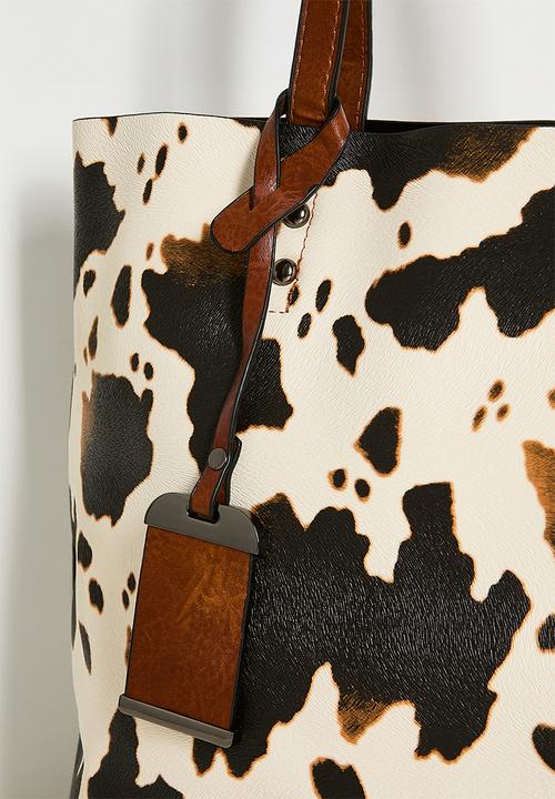 Tessa Design - Alene Cow Hide Tote Bag - Brown