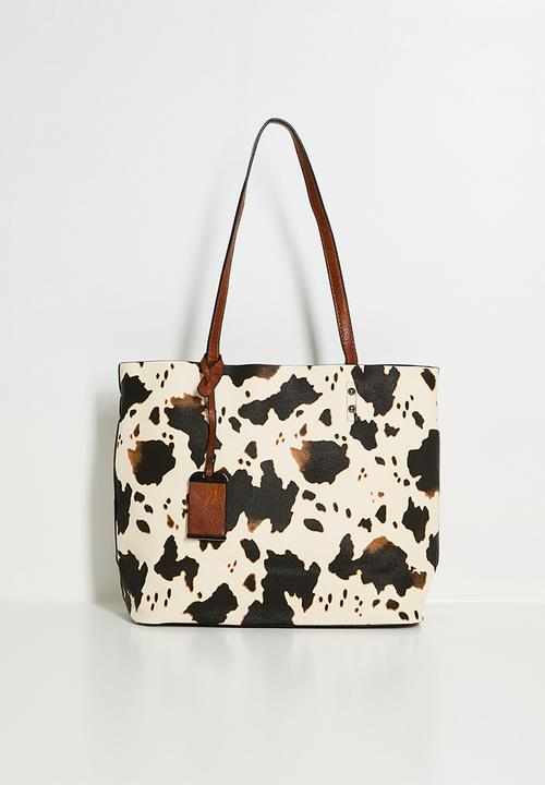 Tessa Design - Alene Cow Hide Tote Bag - Brown