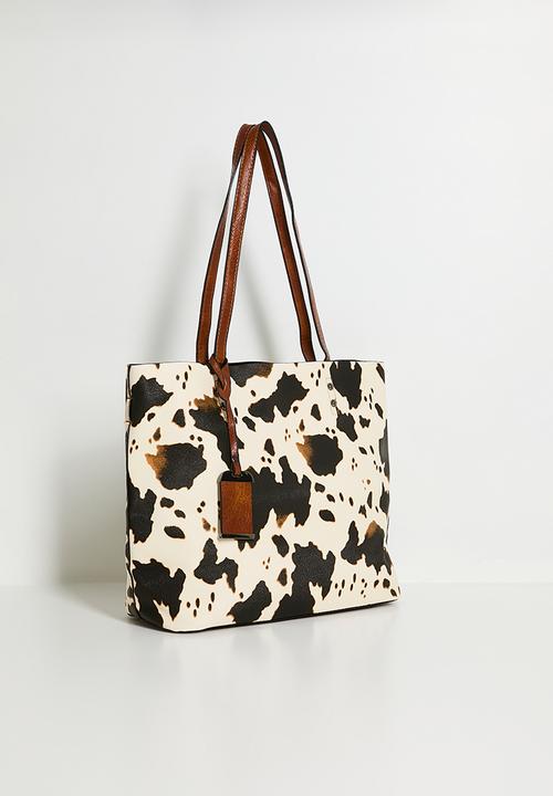 Tessa Design - Alene Cow Hide Tote Bag - Brown