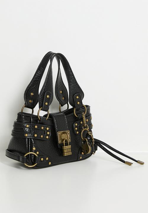 Tessa Design - Adeline Studded Buckle Bag - Black