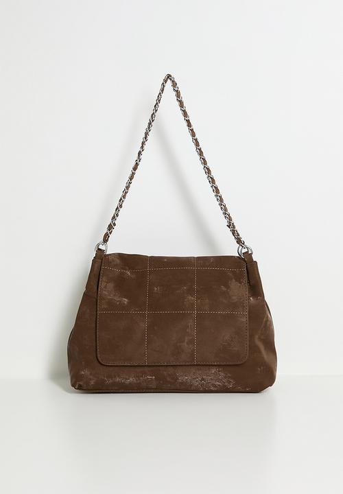 Tessa Design - Astrid Chain Handle Shoulder Bag - Brown