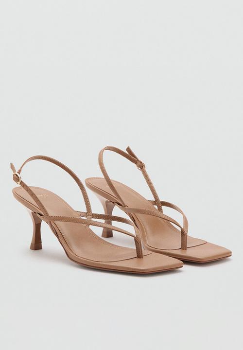 MANGO - Ross1 open toe slingback - dark brown