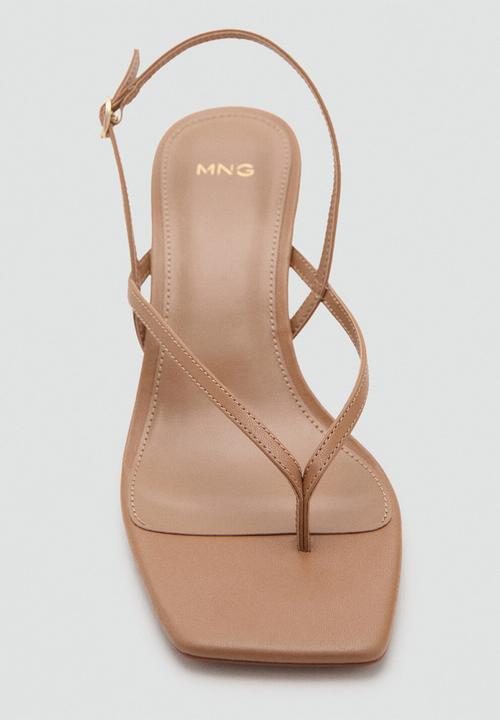 MANGO - Ross1 open toe slingback - dark brown