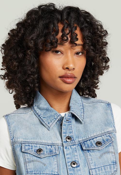 G-STAR - Pitched hem slim vest wmn - vintage summer clouds